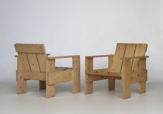 Crate Armchair by Gerrit Rietveld for Gerard van de Groenekan, 1970s-MB-811102