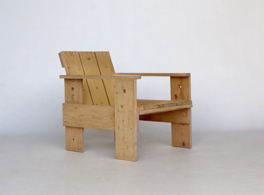 Crate Armchair by Gerrit Rietveld for Gerard van de Groenekan, 1970s-MB-811099