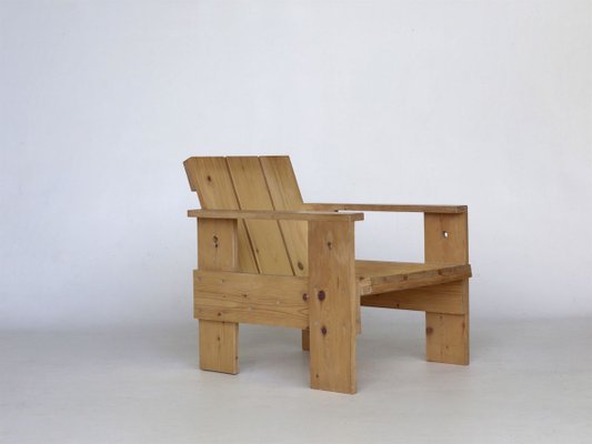 Crate Armchair by Gerrit Rietveld for Gerard van de Groenekan, 1970s-MB-811102