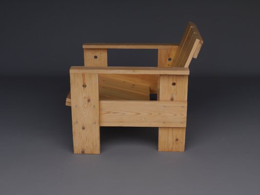 Crate Armchairs by Gerrit Rietveld for Gerard van de Groenekan, 1970s, Set of 2-MB-1358168