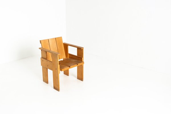 Crate Chair by Gerrit Rietveld for Cassina, Netherlands, 1930s-UQV-1295846