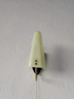 Cream Acrylic Glass Wall Lamp, Germany, 1950s-RDS-1146572