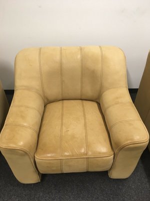 Cream Beige Brown Leather DS 44 Lounge Chair from de Sede-YXS-1155141