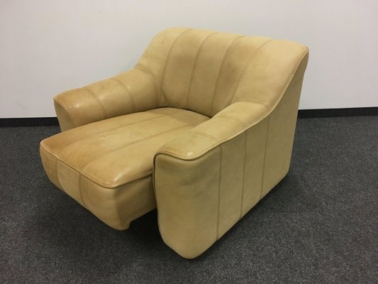 Cream Beige Brown Leather DS 44 Lounge Chair from de Sede-YXS-1155141