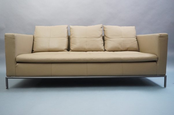 Cream Beige Leather Sofa by Antonio Citterio for B&b Italia, 2000s-RST-1371924