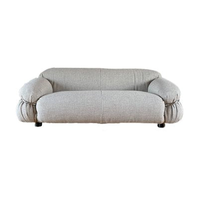 Cream Bouclé Sesann 2-Seat Sofa by Gianfranco Frattini for Cassina, 1973-RPH-889122