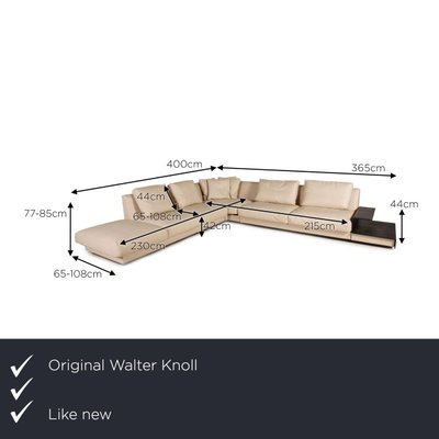 Cream Fabric Grand Suite Corner Sofa from Walter Knoll / Wilhelm Knoll-RQW-1350705