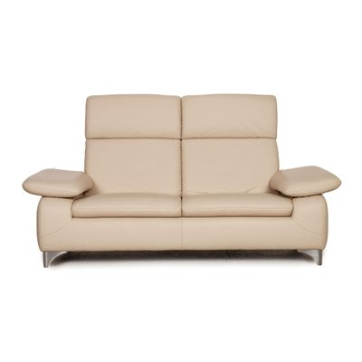 Cream Leather Chillout Two-Seater Sofa from Willi Schillig-RQW-1313428