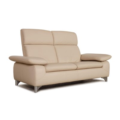 Cream Leather Chillout Two-Seater Sofa from Willi Schillig-RQW-1313428