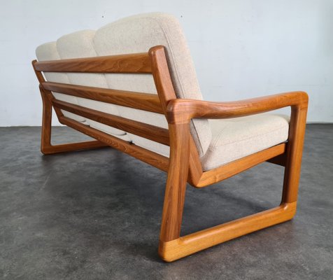 Cream Sofa in Teak attributed to Poul Jeppesen-UYS-1420350