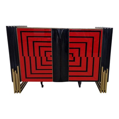 Credenza with 2 Glass Doors, 1980s-BEW-1765101