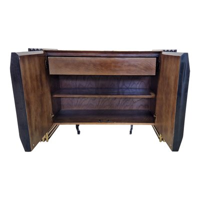 Credenza with 2 Glass Doors, 1980s-BEW-1765101