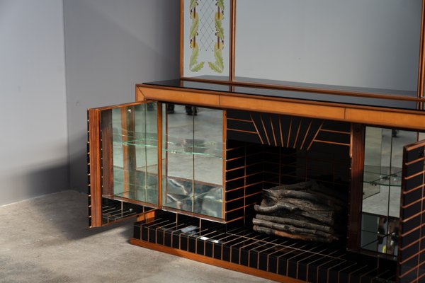 Credenza with Mirror by Luigi Brusotti, 1940s-KNM-1431588