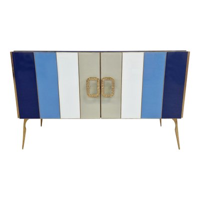 Credenza with Two Doors in Murano Glass, 1980s-BEW-1792487