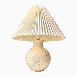 Creme Glaze Ceramic Table Lamp from Herman A. Kähler, 1920s-LCR-1320007