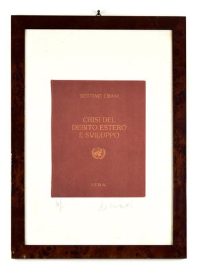 Crisis of the Foreign Debt and Developmen - Screen Print by Bettino Craxi - 1994 1994-ZCI-757134