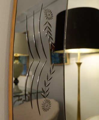 Cristal Art Mirror with Console Attributed to Luigi Colli, Italy, 1950s-FGA-922639