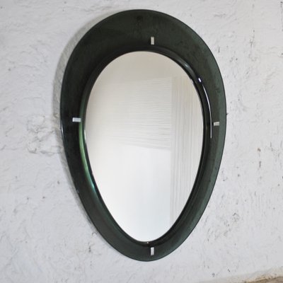 Cristal Art Mirror with Side Frame in Glass, 1950s-JQO-1143627