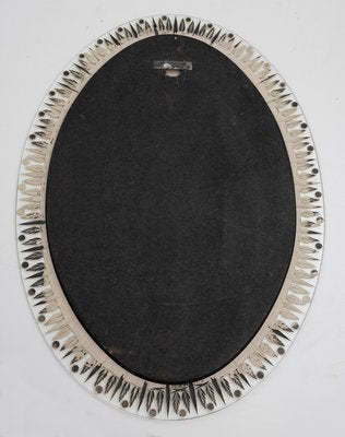 Cristal Art Modern Sholated and Golden Mirror of the Middle of the Century, Italy, 1960s-FER-1220250