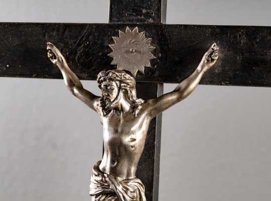 Cross with Jesus Christ, Metal and Wood-VLO-1081780