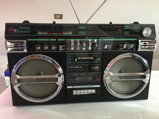 Crovn Radio & Stereo with Cassette Recorder, 1980s-WQQ-991295