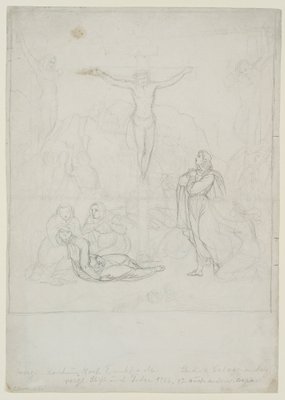 Crucifixion Scene, 19th-Century, Pencil-OJR-1273485