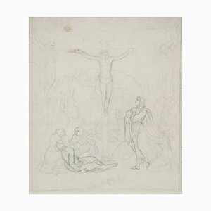 Crucifixion Scene, 19th-Century, Pencil-OJR-1273485