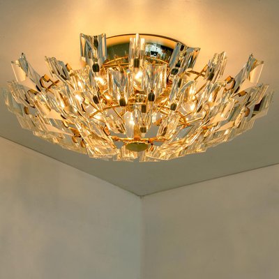 Crystal and Gilded Flush Mount or Sconce by Oscar Torlasco for Stilkronen-VDW-1076473