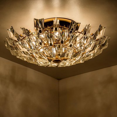 Crystal and Gilded Flush Mount or Sconce by Oscar Torlasco for Stilkronen-VDW-1076473