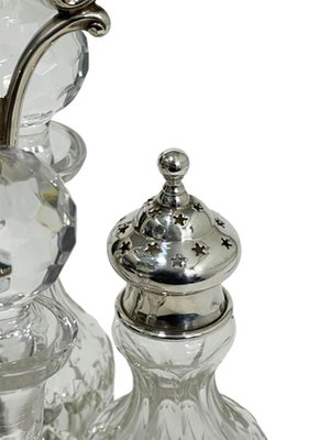 Crystal and Silver Cruet Set by Topazio, Set of 5-UCH-1308888