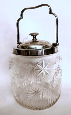 Crystal and Silver-Plated Ice Bucket with Lid from Mappin & Brothers-QRS-1151203