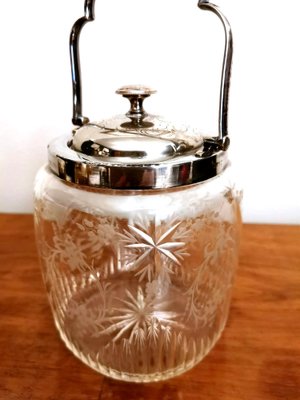 Crystal and Silver-Plated Ice Bucket with Lid from Mappin & Brothers-QRS-1151203