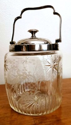 Crystal and Silver-Plated Ice Bucket with Lid from Mappin & Brothers-QRS-1151203