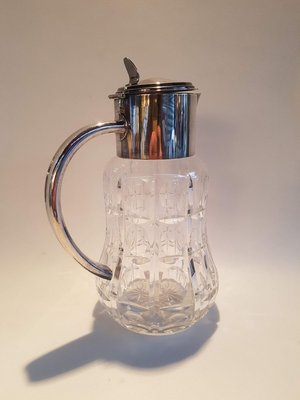 Crystal and Silver-Plated Metal Jug-EHL-830277