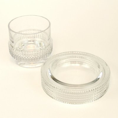 Crystal Ashtray and Glass from Peill & Putzler, 1960s, Set of 2-NE-553191