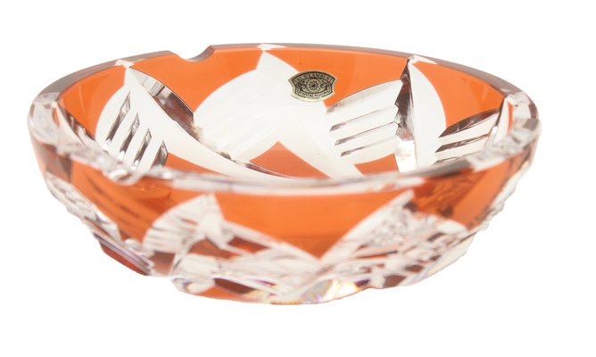 Crystal Ashtray from Val Saint Lambert, Set of 2-MJY-1148688