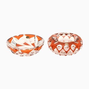 Crystal Ashtray from Val Saint Lambert, Set of 2-MJY-1148688