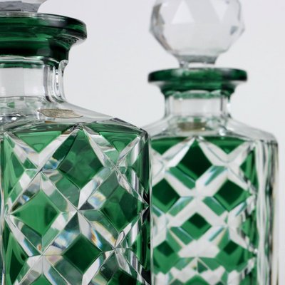 Crystal Bottles from Val Saint Lambert, Set of 2-VMM-1756162