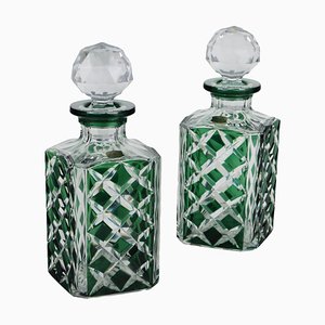 Crystal Bottles from Val Saint Lambert, Set of 2-VMM-1756162