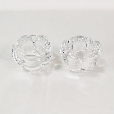 Crystal Candlesticks from Royal Copenhagen, Denmark, 1980s, Set of 2-ZTG-1756519