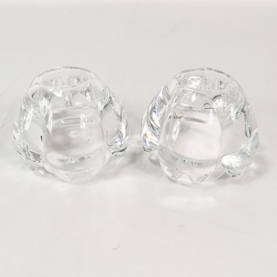 Crystal Candlesticks from Royal Copenhagen, Denmark, 1980s, Set of 2-ZTG-1756519