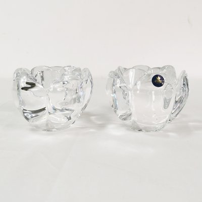 Crystal Candlesticks from Royal Copenhagen, Denmark, 1980s, Set of 2-ZTG-1756519