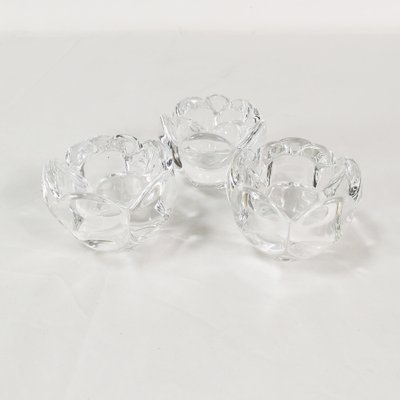 Crystal Candlesticks from Royal Copenhagen, Denmark, 1980s, Set of 3-ZTG-1756526