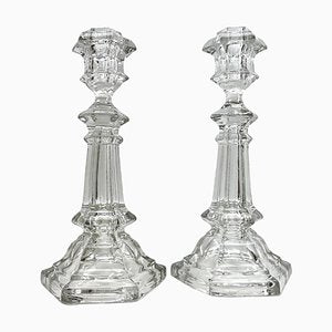 Crystal Candlesticks from Val Saint Lambert, Belgium, 1900s, Set of 2-MJY-1769406