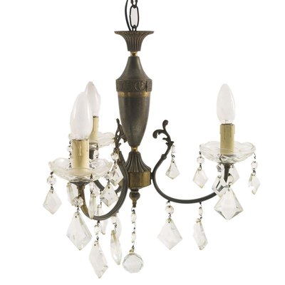 Crystal Ceiling Lamp, 1920s-NJV-883695