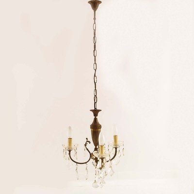 Crystal Ceiling Lamp, 1920s-NJV-883695