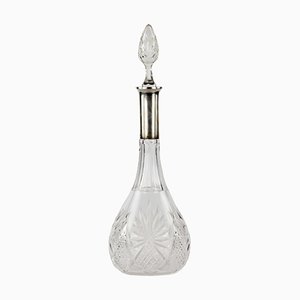 Crystal Decanter With a Silver Neck-WMV-1216958