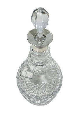 Crystal Decanter with Silver Neck Mount by Vander, London, 1974-UCH-1813213