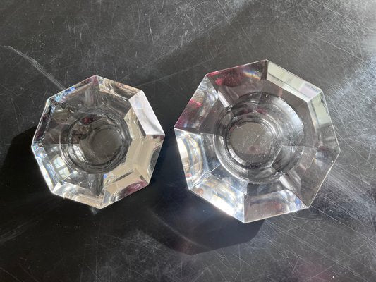 Crystal Diamond Ashtrays from Val Saint Lambert, 1970s, Set of 2-AVC-1452770