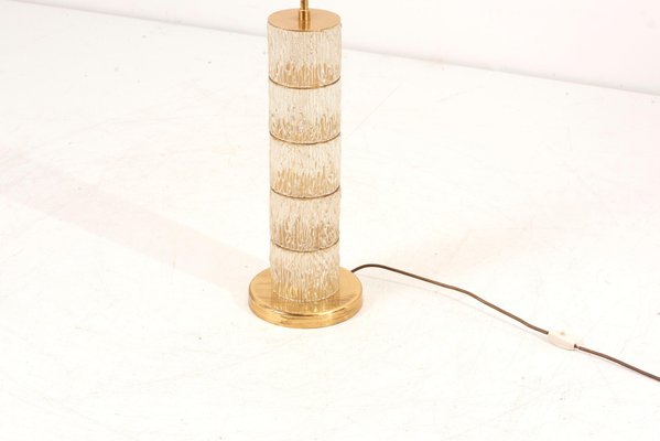 Crystal Floor Lamp with Brass Elements, 1970s-SFD-1089446